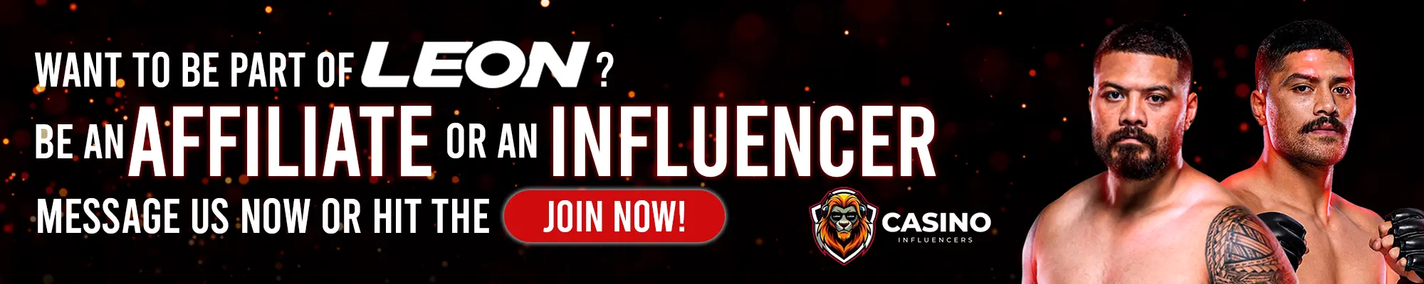 BE AN AFFILIATE OR A CASINO INFLUENCER WITH LEON